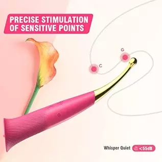 Clitoral Vibrator Sex Toy for Women - ZEMALIA 4 in 1 Dildo for Nipple Clit with 10 Licking + 5 Vibrations & 2 Attachments - Fema