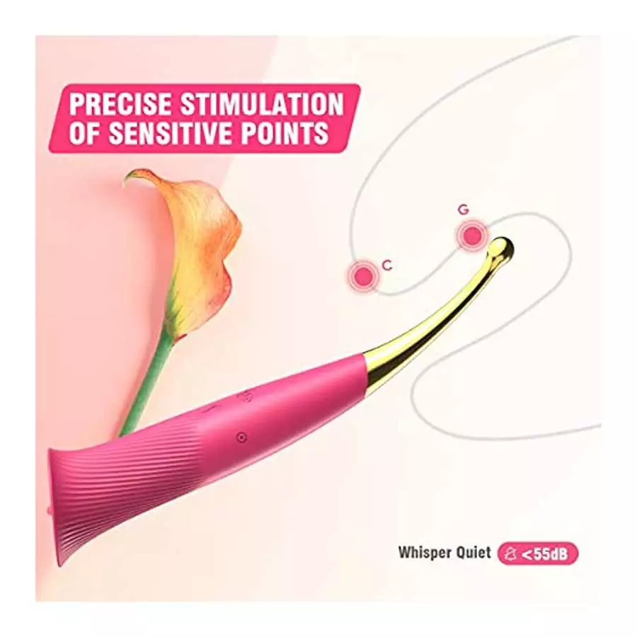 Clitoral Vibrator Sex Toy for Women - ZEMALIA 4 in 1 Dildo for Nipple Clit with 10 Licking + 5 Vibrations & 2 Attachments - Fema