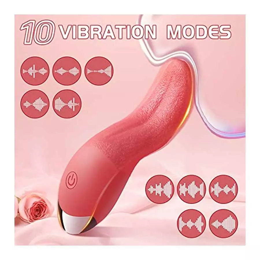 Clitoral Vibrator,Realistic Vibrator with 10 Vibration Modes ,Clitoralis Stimulator for Women,Clitoral Tongue Licking Vibrator,S