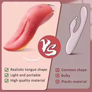 Clitoral Vibrator,Realistic Vibrator with 10 Vibration Modes ,Clitoralis Stimulator for Women,Clitoral Tongue Licking Vibrator,S
