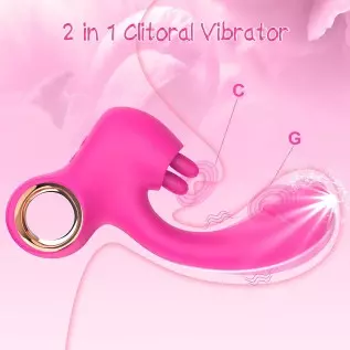 Clitoral G Spot Vibrator for Women, Double Licking Clit Vibrator with 10 Swing & Vibrating Modes Rechargeable Realistic Dildo Vi Clitoral G Spot Vibrator for Women, Double Licking Clit Vibrator with 10 Swing & Vibrating Modes Rechargeable Realistic Dildo Vi