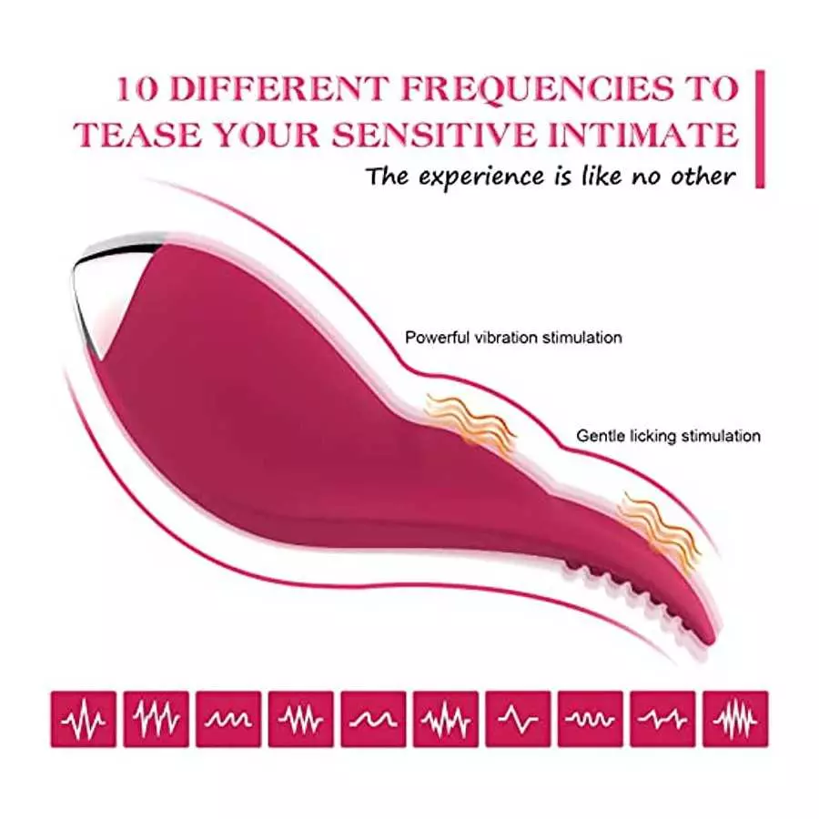 Clitoral Licking Vibrator for Women with 10 Vibration Modes,2 in1 Licking & Remote Control Vibrators,IPX6 Waterproof Wearable Ro