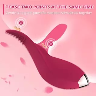 Clitoral Licking Vibrator for Women with 10 Vibration Modes,2 in1 Licking & Remote Control Vibrators,IPX6 Waterproof Wearable Ro