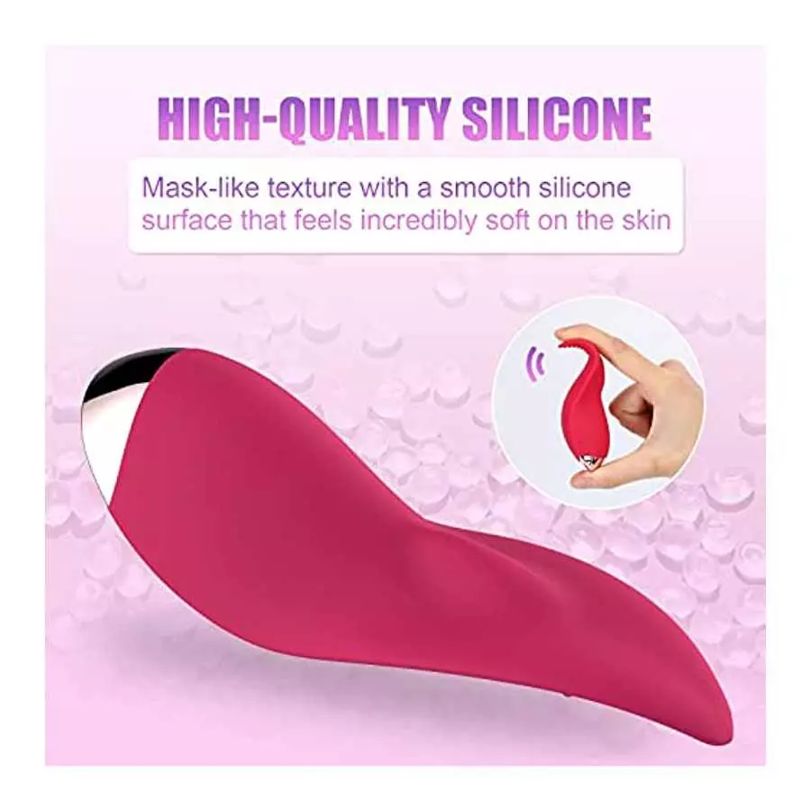 Clitoral Licking Vibrator for Women with 10 Vibration Modes,2 in1 Licking & Remote Control Vibrators,IPX6 Waterproof Wearable Ro