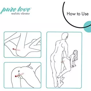 pure love Realistic Penis Vibrating Dildo Dong, Adult Sex Toy, Flesh Color, Fresh, 6"