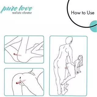 pure love Realistic Penis Vibrating Dildo Dong, Adult Sex Toy, Flesh Color, Fresh, 6"