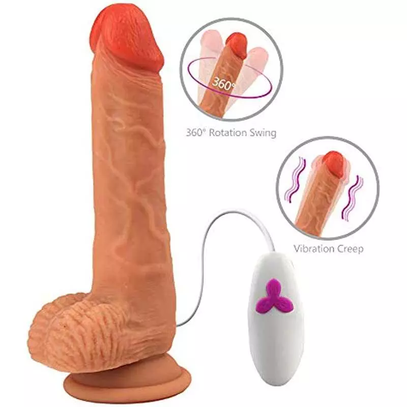 Clitoralis Stimulator for Women Thrusting G Spot Skin Penis Telescopic Lifelike Realistic Swing Liquid Silicone Automatic Stimul