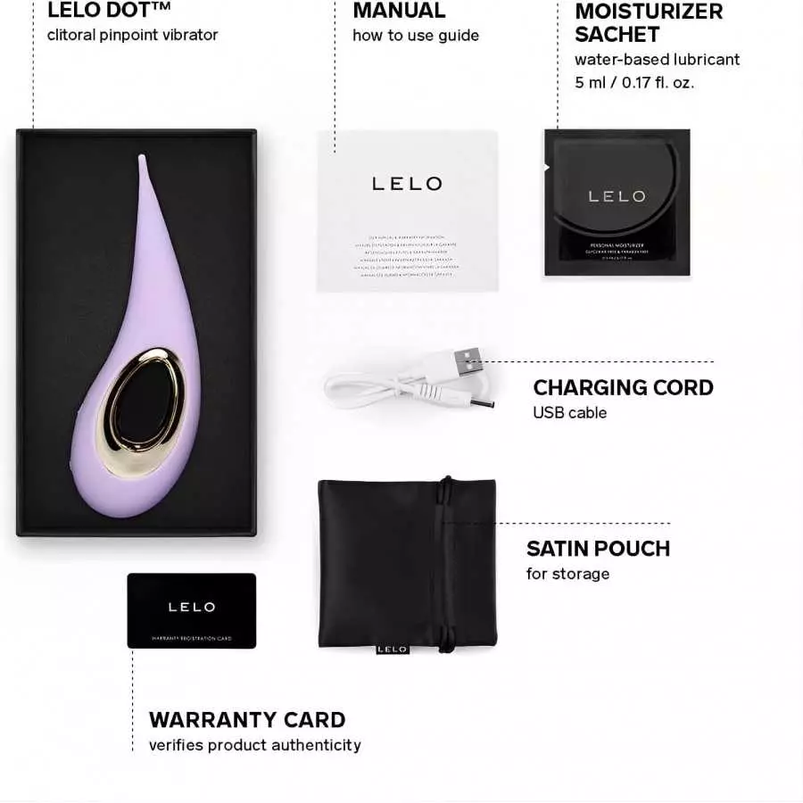 LELO DOT Clitoral Pinpoint Vibrator for Women, Sex Toy with Elliptical Motion and 8 Pleasure Settings, Clitoris Stimulator Adult