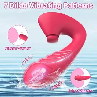 Clitoral G Spot Dildo Vibrator Sex Toys for Women with 7 Powerful Modes, Tapping & Vibrating Dual Stimulation Clit Anal Couple V Clitoral G Spot Dildo Vibrator Sex Toys for Women with 7 Powerful Modes, Tapping & Vibrating Dual Stimulation Clit Anal Couple V