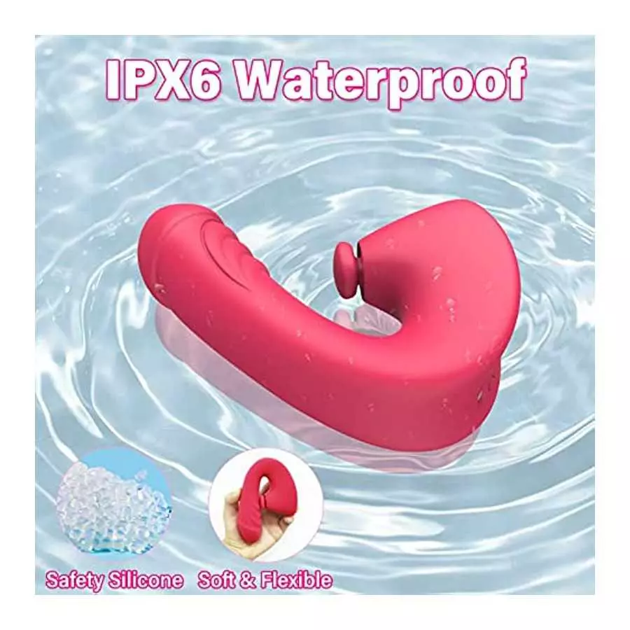 Clitoral G Spot Dildo Vibrator Sex Toys for Women with 7 Powerful Modes, Tapping & Vibrating Dual Stimulation Clit Anal Couple V