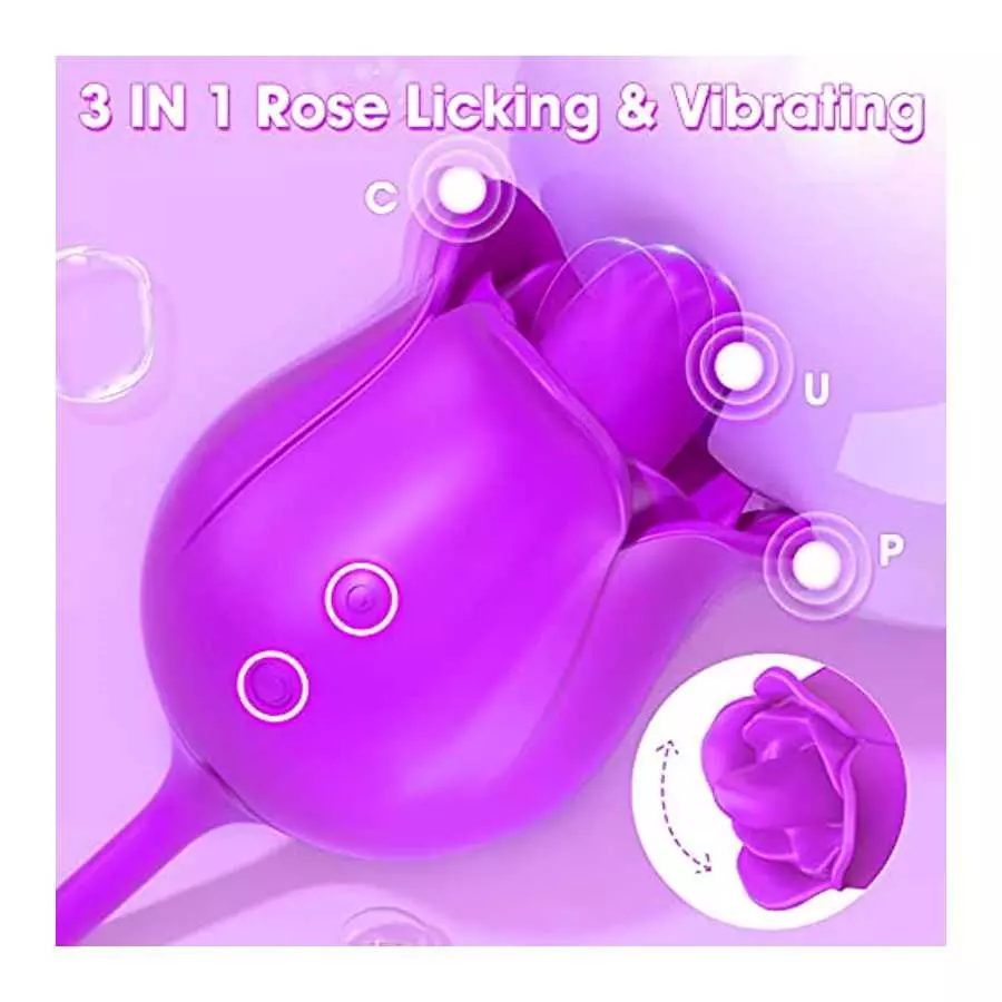 Rose Toy Vibrator for Women - Rose Toy, Rose Sex Stimulator for Women G Spot Rose Vibrator, Clitoral Vibrator Dildo Stimulator V