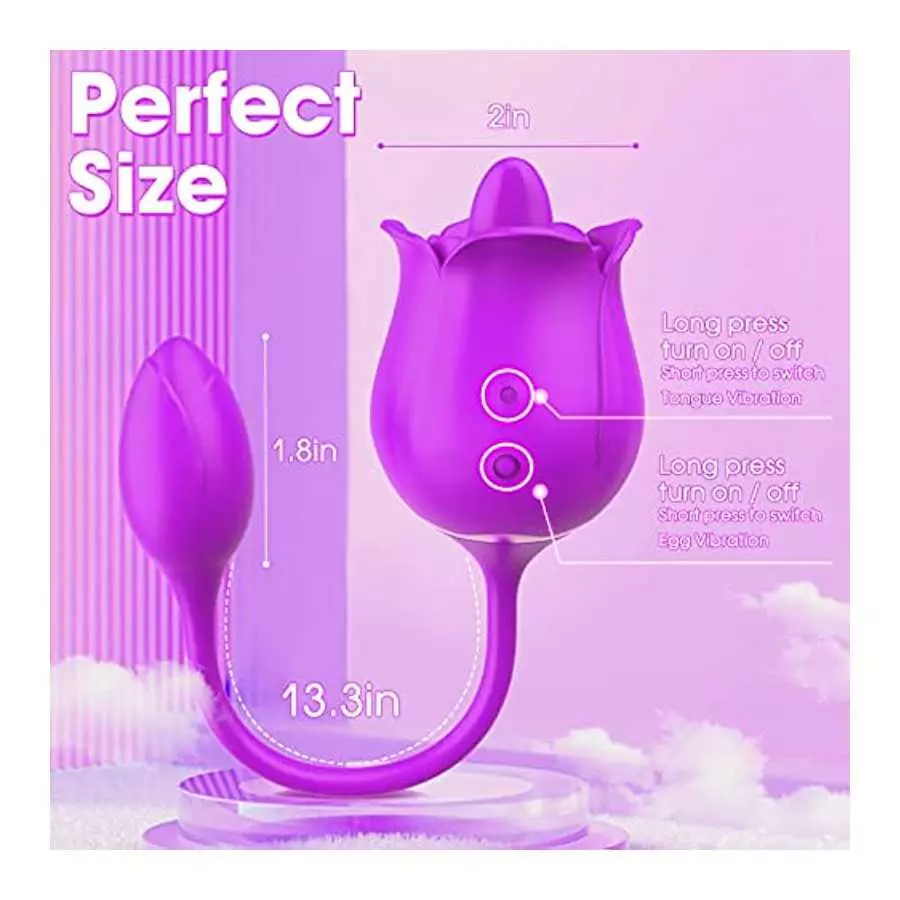 Rose Toy Vibrator for Women - Rose Toy, Rose Sex Stimulator for Women G Spot Rose Vibrator, Clitoral Vibrator Dildo Stimulator V