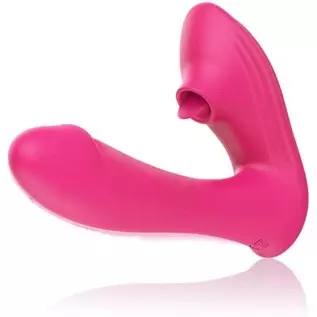 Clitoral Sucking Licking Vibrator Adult Sex Toys for Women Couple Tongue Clitoral 10 Licking & Vibrating Rose Toy,G spot Dildo R