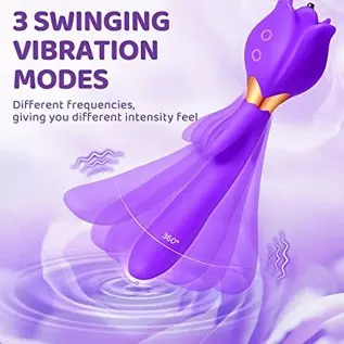 Rose Toy Vibrator for Woman, 3 in 1 Clitoral Stimulator Thrusting G Spot Dildo Vibrator with 10 Modes, Rose Adult Sex Toys Game, Rose Toy Vibrator for Woman, 3 in 1 Clitoral Stimulator Thrusting G Spot Dildo Vibrator with 10 Modes, Rose Adult Sex Toys Game,