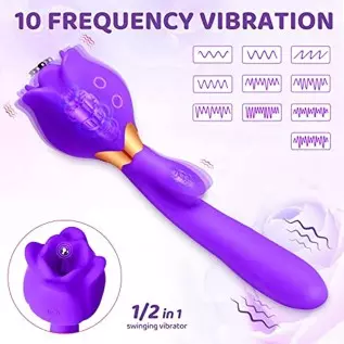 Rose Toy Vibrator for Woman, 3 in 1 Clitoral Stimulator Thrusting G Spot Dildo Vibrator with 10 Modes, Rose Adult Sex Toys Game, Rose Toy Vibrator for Woman, 3 in 1 Clitoral Stimulator Thrusting G Spot Dildo Vibrator with 10 Modes, Rose Adult Sex Toys Game,