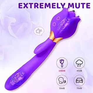 Rose Toy Vibrator for Woman, 3 in 1 Clitoral Stimulator Thrusting G Spot Dildo Vibrator with 10 Modes, Rose Adult Sex Toys Game, Rose Toy Vibrator for Woman, 3 in 1 Clitoral Stimulator Thrusting G Spot Dildo Vibrator with 10 Modes, Rose Adult Sex Toys Game,