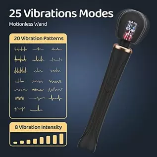Powerful Vibrator for Women, Personal Wand Massager, Waterproof, Wireless, USB Rechargeable with 5 Speeds & 20 Vibration Modes. Powerful Vibrator for Women, Personal Wand Massager, Waterproof, Wireless, USB Rechargeable with 5 Speeds & 20 Vibration Modes.