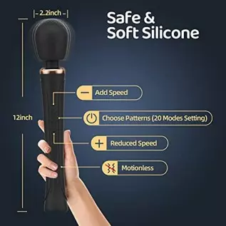 Powerful Vibrator for Women, Personal Wand Massager, Waterproof, Wireless, USB Rechargeable with 5 Speeds & 20 Vibration Modes. Powerful Vibrator for Women, Personal Wand Massager, Waterproof, Wireless, USB Rechargeable with 5 Speeds & 20 Vibration Modes.
