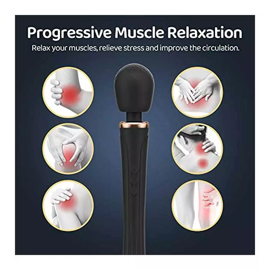 Powerful Vibrator for Women, Personal Wand Massager, Waterproof, Wireless, USB Rechargeable with 5 Speeds & 20 Vibration Modes. 