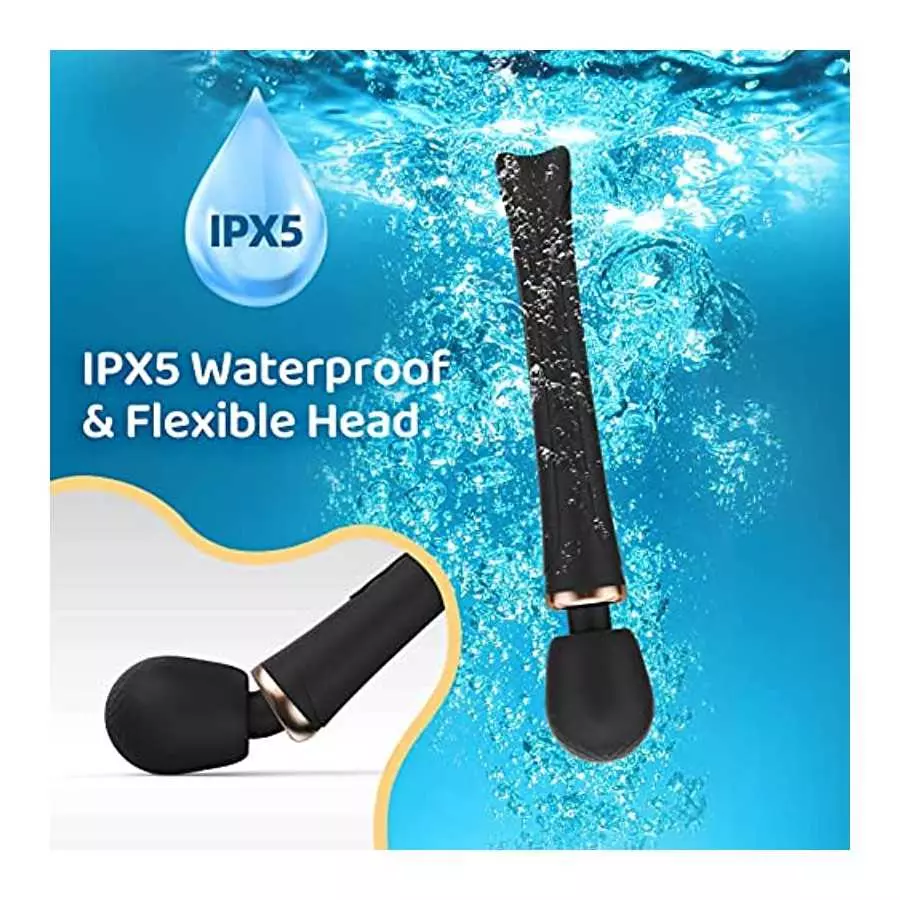 Powerful Vibrator for Women, Personal Wand Massager, Waterproof, Wireless, USB Rechargeable with 5 Speeds & 20 Vibration Modes. 