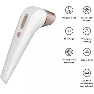 Satisfyer Number Two Air-Pulse Clitoris Stimulator - Non-Contact Clitoral Sucking Pressure-Wave Technology, Waterproof Satisfyer Number Two Air-Pulse Clitoris Stimulator - Non-Contact Clitoral Sucking Pressure-Wave Technology, Waterproof