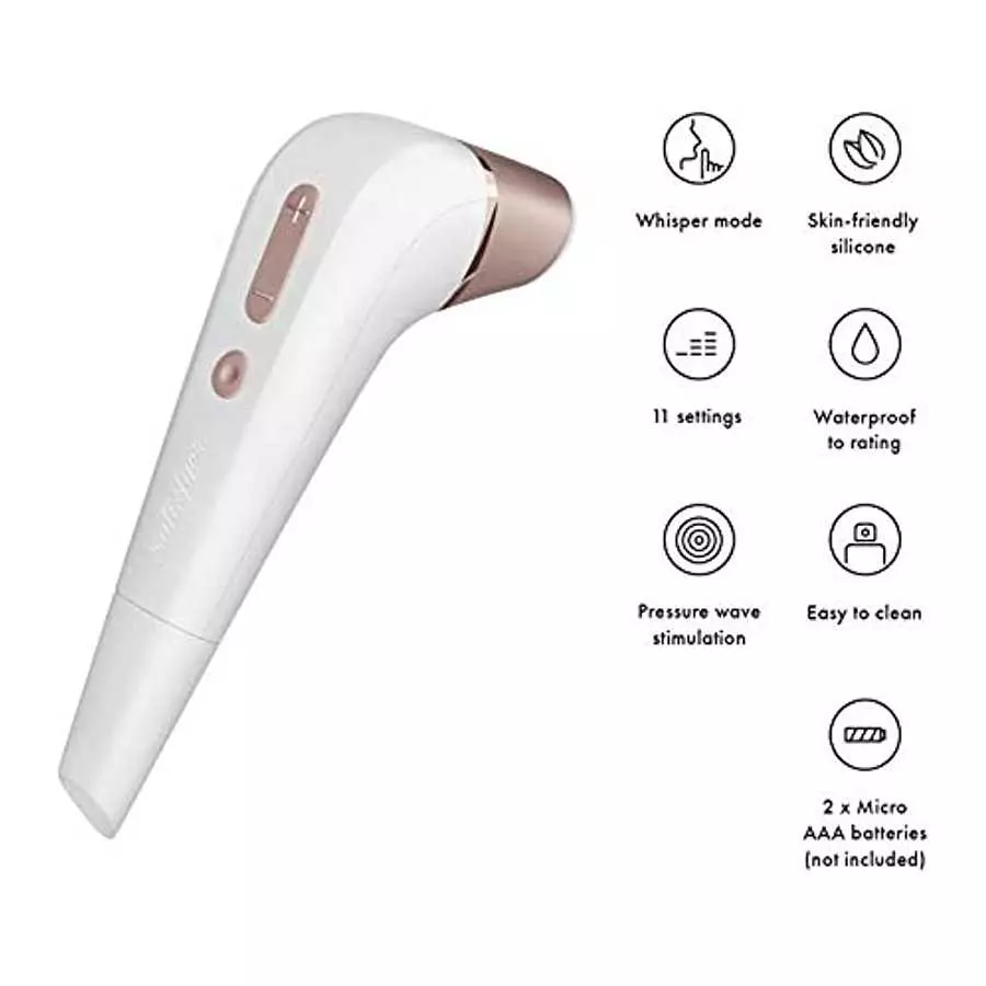 Satisfyer Number Two Air-Pulse Clitoris Stimulator - Non-Contact Clitoral Sucking Pressure-Wave Technology, Waterproof