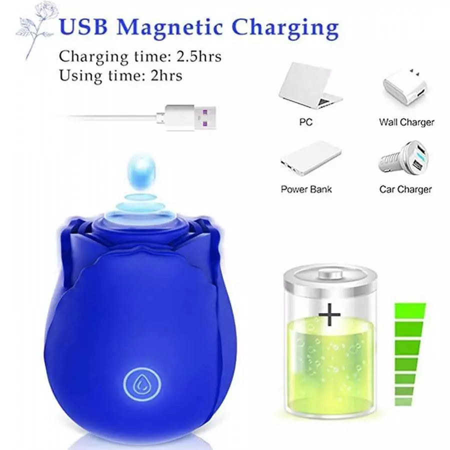 Rose Toys for Women, Clitoral Vibrator Sex Stimulator with 10 Mind-Blowing Tapping Modes, Nipple Teasing Clitoris Masturbating T