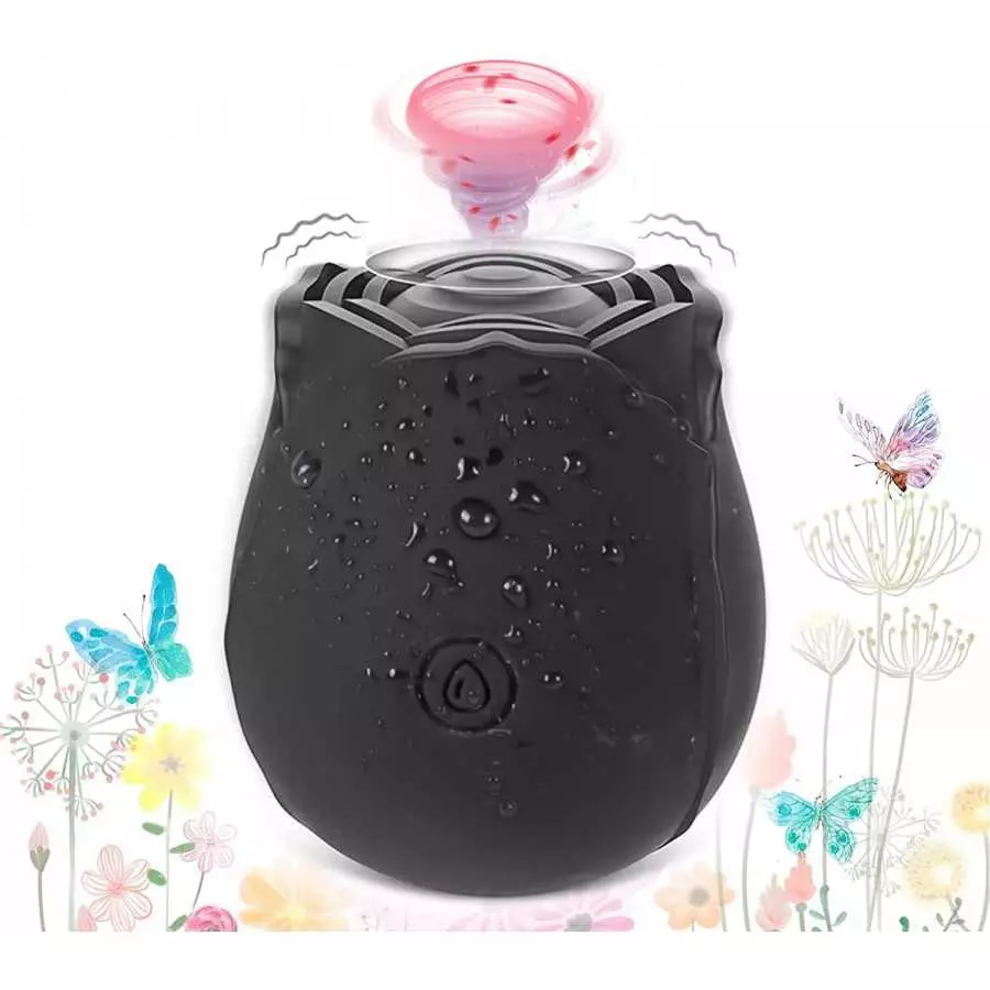 Rose Toys for Women, Clitoral Vibrator Sex Stimulator with 10 Mind-Blowing Tapping Modes, Nipple Teasing Clitoris Masturbating T