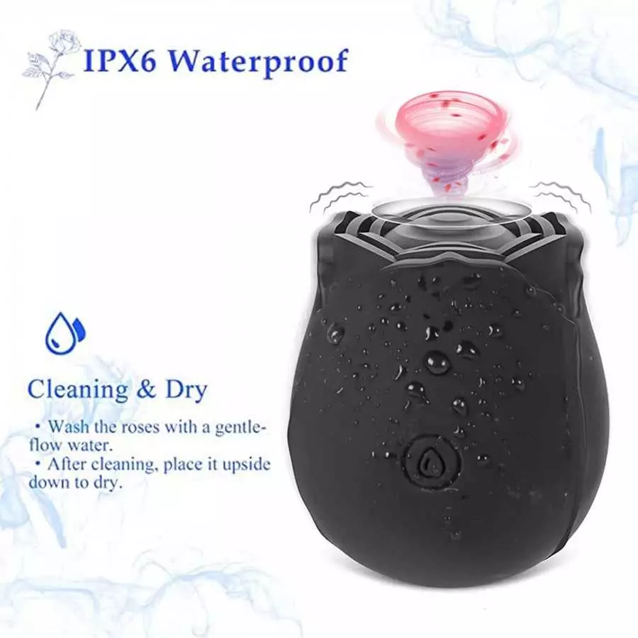 Rose Toys for Women, Clitoral Vibrator Sex Stimulator with 10 Mind-Blowing Tapping Modes, Nipple Teasing Clitoris Masturbating T