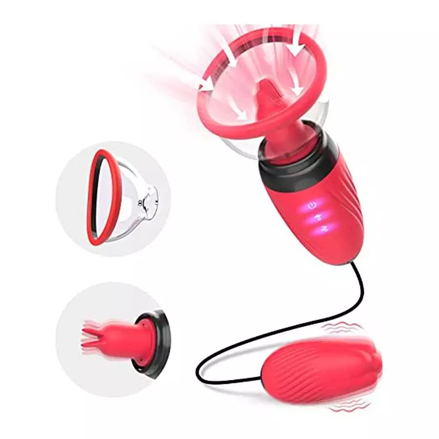 Sucking Vibrator, Clitoral Licking G Spot Bullet Vibrator with 6 Suction & 10 Vibration Modes, Nipple Breast Rose Sex Stimulator Sucking Vibrator, Clitoral Licking G Spot Bullet Vibrator with 6 Suction & 10 Vibration Modes, Nipple Breast Rose Sex Stimulator