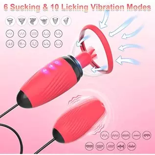 Sucking Vibrator, Clitoral Licking G Spot Bullet Vibrator with 6 Suction & 10 Vibration Modes, Nipple Breast Rose Sex Stimulator Sucking Vibrator, Clitoral Licking G Spot Bullet Vibrator with 6 Suction & 10 Vibration Modes, Nipple Breast Rose Sex Stimulator