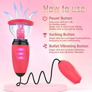 Sucking Vibrator, Clitoral Licking G Spot Bullet Vibrator with 6 Suction & 10 Vibration Modes, Nipple Breast Rose Sex Stimulator Sucking Vibrator, Clitoral Licking G Spot Bullet Vibrator with 6 Suction & 10 Vibration Modes, Nipple Breast Rose Sex Stimulator