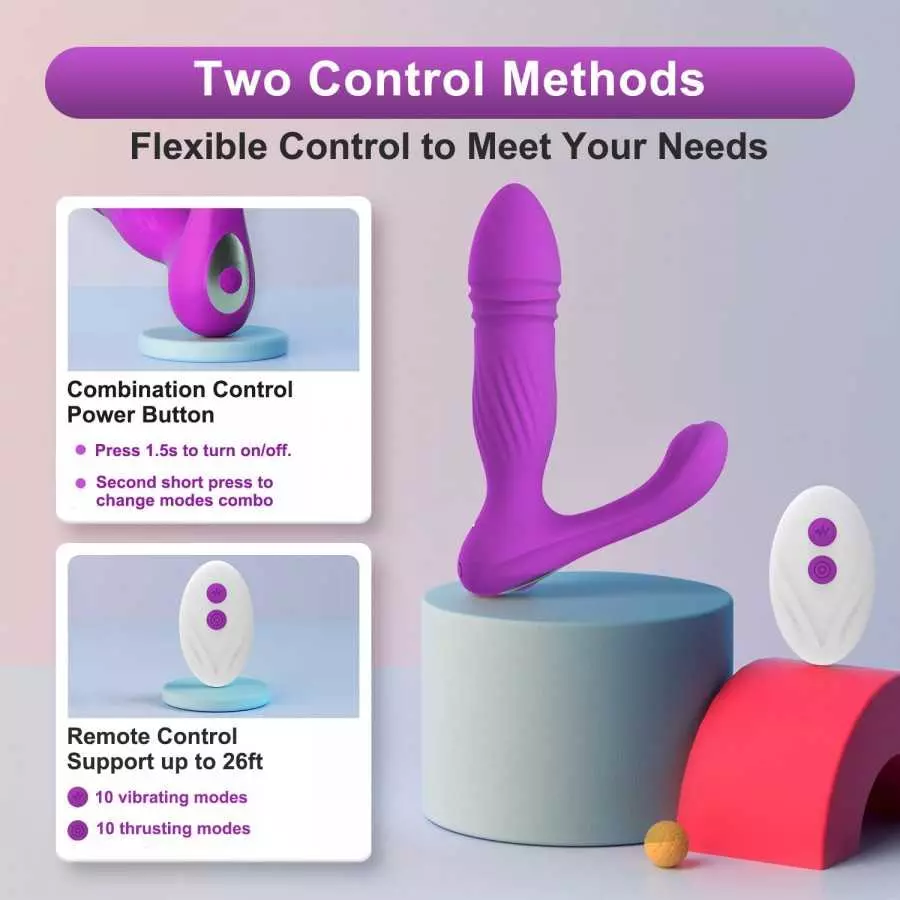 Sex Toys Wearable Clitoral G Spot Vibrator for Clit & G Spot Dual Stimulation, SUNFOME 26ft Remote Control Adult Sex Toys with 1