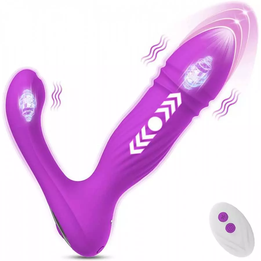 Sex Toys Wearable Clitoral G Spot Vibrator for Clit & G Spot Dual Stimulation, SUNFOME 26ft Remote Control Adult Sex Toys with 1