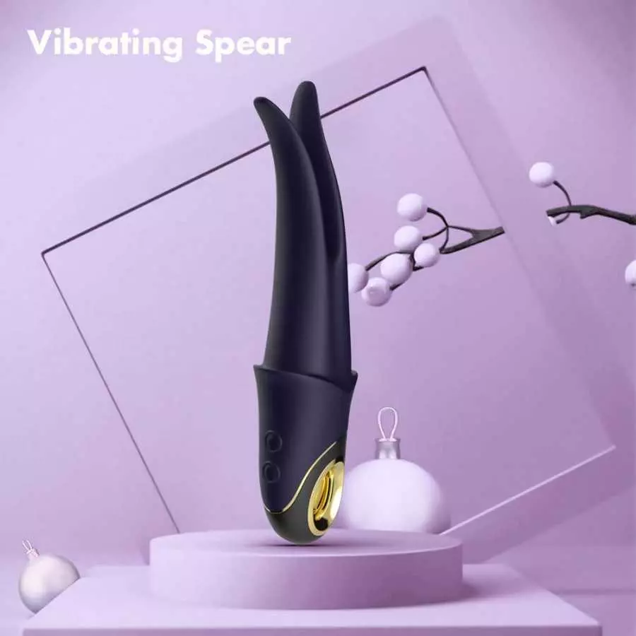 Clitoral Nipple Stimulation Vibrator, Dildo Tongue Licking Vibrator with Nine Vibration Modes Adult Sex Toys, Games for Female C