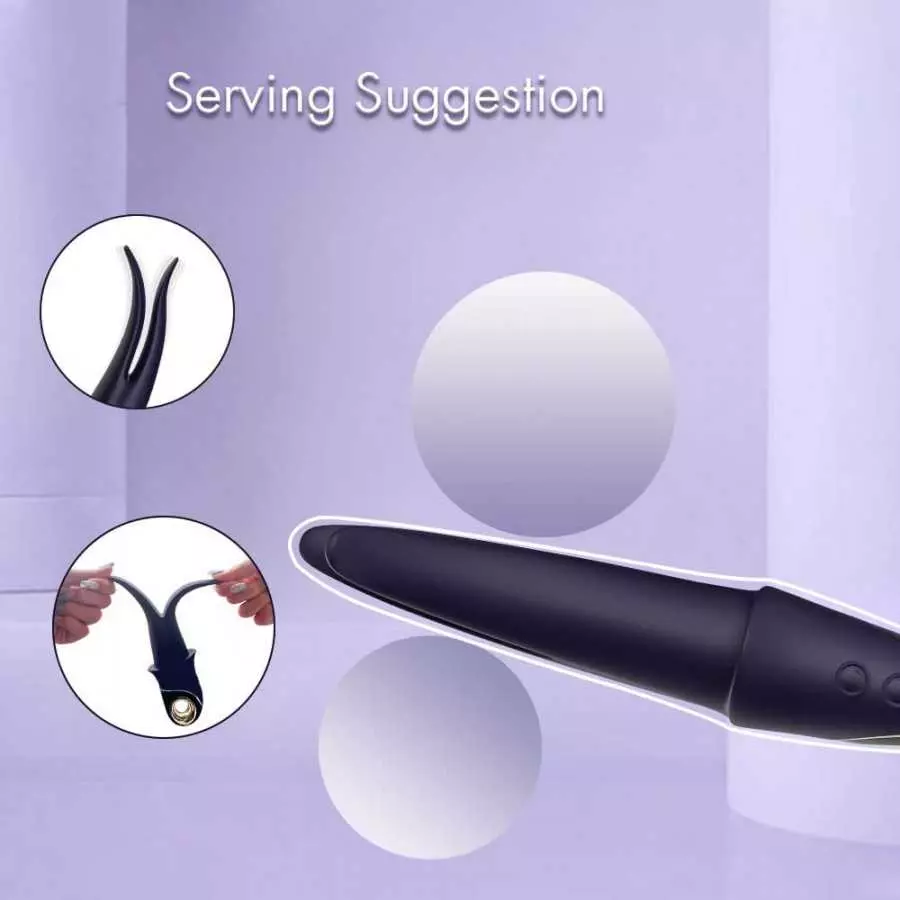 Clitoral Nipple Stimulation Vibrator, Dildo Tongue Licking Vibrator with Nine Vibration Modes Adult Sex Toys, Games for Female C
