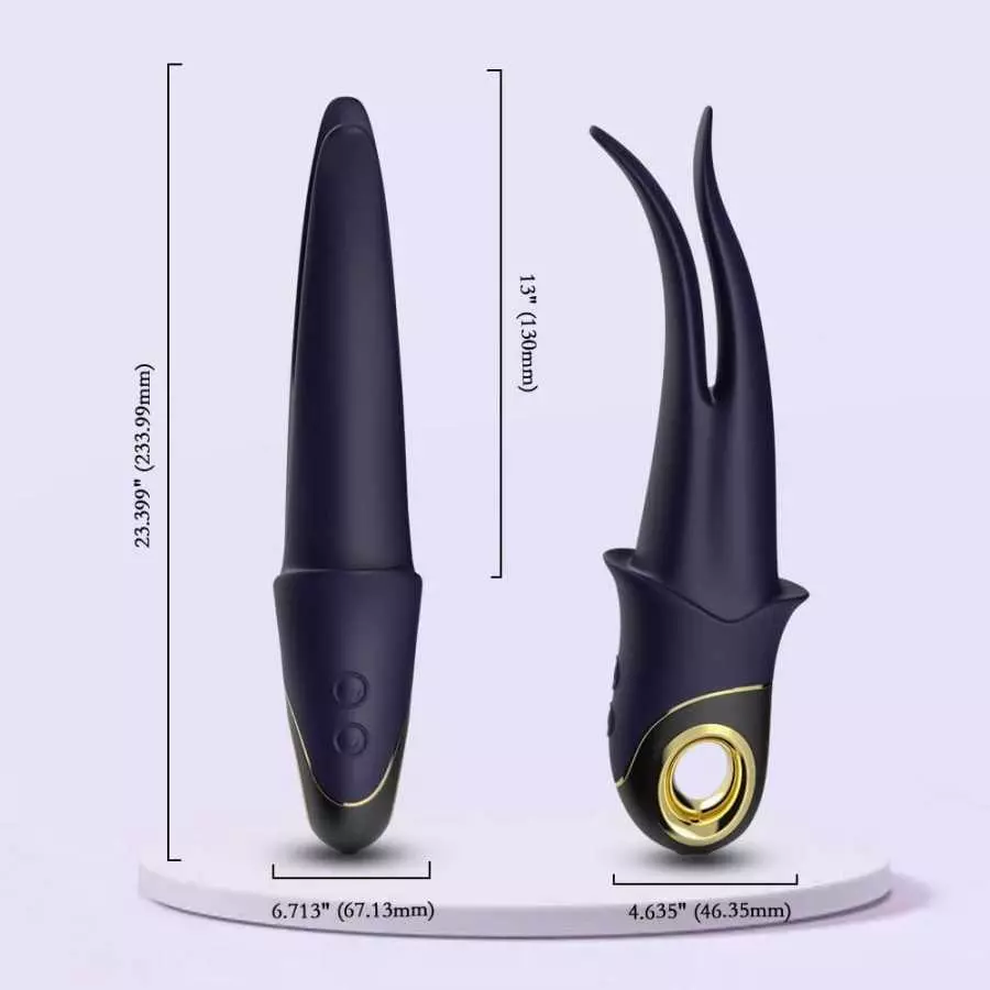 Clitoral Nipple Stimulation Vibrator, Dildo Tongue Licking Vibrator with Nine Vibration Modes Adult Sex Toys, Games for Female C