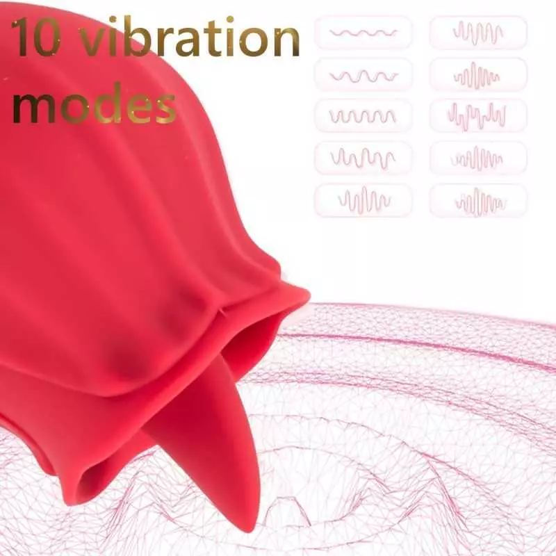 New Roses Small Toys for Woman Sex Toy Sexual Adult Toy Lick, Washable Dual Head Waterproof Sex Tongue, Rechargeable Clitorals- 