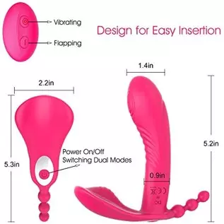 Fully-Fitted Wearable Butterfly Vibrator, G Spot Vibrator Clitoral Stimulator with 10 Flapping & Vibrating Modes, Remote Control Fully-Fitted Wearable Butterfly Vibrator, G Spot Vibrator Clitoral Stimulator with 10 Flapping & Vibrating Modes, Remote Control