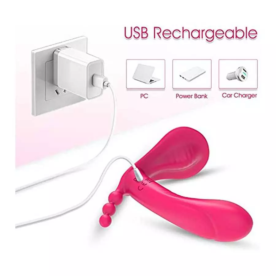 Fully-Fitted Wearable Butterfly Vibrator, G Spot Vibrator Clitoral Stimulator with 10 Flapping & Vibrating Modes, Remote Control