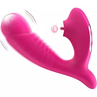 Clitoralis Stimulator for Women G Spot Clit Vibrator Realistic Dildo Silicone Thrusting 10 Vibration Clitoral Nipple Anal Clitor