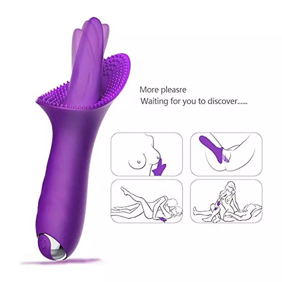 Clitoral Vibrators, G Spot Clit Nipples Massager Waterproof Rechargeable Clitoris Stimulator with 10 Intensities Modes, SXOVO Vi