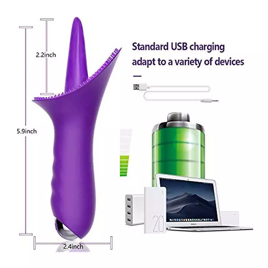 Clitoral Vibrators, G Spot Clit Nipples Massager Waterproof Rechargeable Clitoris Stimulator with 10 Intensities Modes, SXOVO Vi