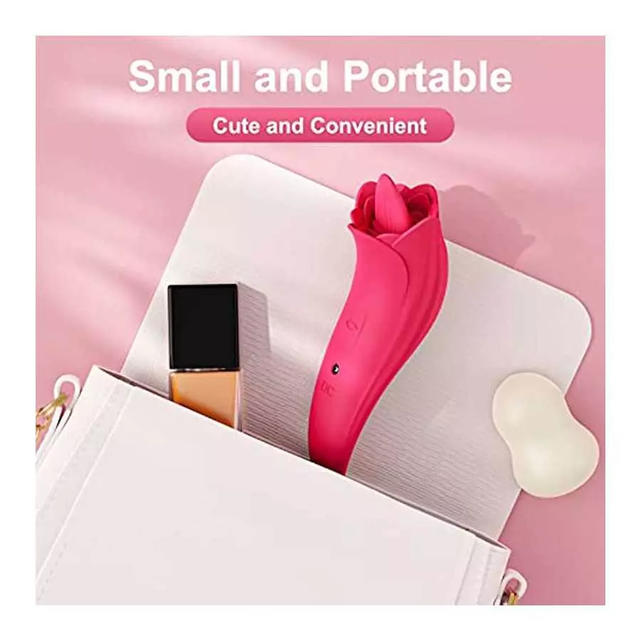 Rose Shaped Toy for Woman Clitoral Sex Toys G Spot Vibrator, SUNFOME Tongue Licking Vibrator Adult Sensory Toys Dildo Adult Sex 