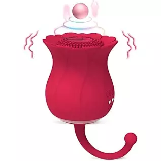 Sex Toy for Womens Rose Toys Clit Vibrator Tongue Sucking Clitoral Vibrater Nipple Stimulator 10 Vibration Rechargeable Clitoris