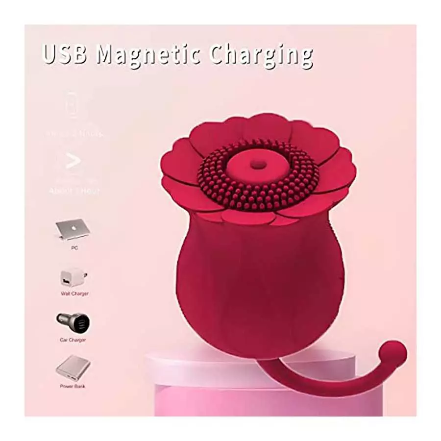 Sex Toy for Womens Rose Toys Clit Vibrator Tongue Sucking Clitoral Vibrater Nipple Stimulator 10 Vibration Rechargeable Clitoris