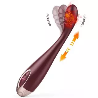 G Spot Clitoral Vibrator, Quick Orgasm Finger Vibe with 7 Vibrations & 2 Heating Modes for Nipple Vagina Tits Clits Clitoris Ana