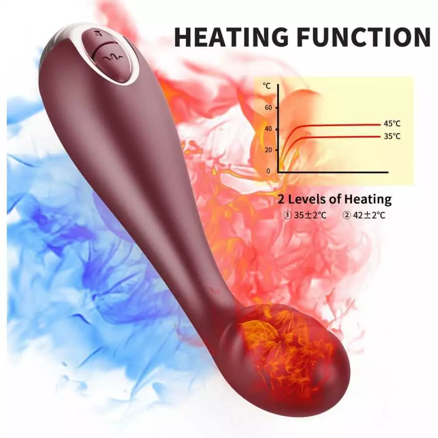 G Spot Clitoral Vibrator, Quick Orgasm Finger Vibe with 7 Vibrations & 2 Heating Modes for Nipple Vagina Tits Clits Clitoris Ana