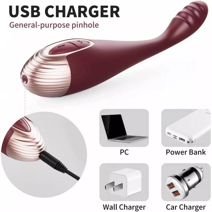 G Spot Clitoral Vibrator, Quick Orgasm Finger Vibe with 7 Vibrations & 2 Heating Modes for Nipple Vagina Tits Clits Clitoris Ana