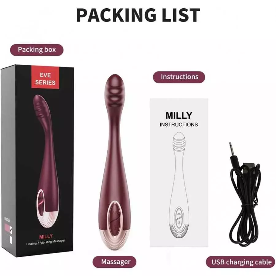 G Spot Clitoral Vibrator, Quick Orgasm Finger Vibe with 7 Vibrations & 2 Heating Modes for Nipple Vagina Tits Clits Clitoris Ana